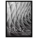 Americanflat 30x42 cm Fotolijst met Schokbestendig Glas - Streamline Collectie - Dunne Rand Fotolijst voor Tafel en Muur - Ophangmateriaal en Ingebouwde Standaard - Zwart