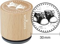 Woodies COLOP Stempelerzeugung Skopek Stempelmotief Babyschoentjes Beige/Zwart Unisex Rubber/Leer Laag One Size
