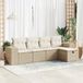 Maison Exclusive - Ensemble de meubles de jardin 5 pièces avec canapé et coussins, beige, en polyrotin