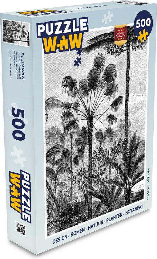 MuchoWow Puzzel Design - Bomen - Natuur - Planten - Botanisch - Legpuzzel - Puzzel 500 stukjes - Sinterklaas cadeautjes - Sinterklaas voor grote kinderen