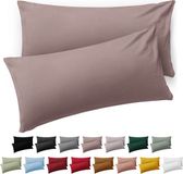 Blumtal Kussensloop Microvezel Kussenhoes 40 x 70 cm - Taupe - Set van 2