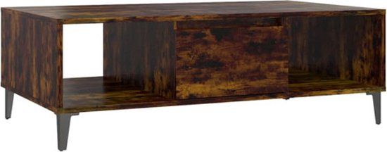 vidaXL Salontafel 103,5x60x35 cm bewerkt hout gerookt eikenkleurig