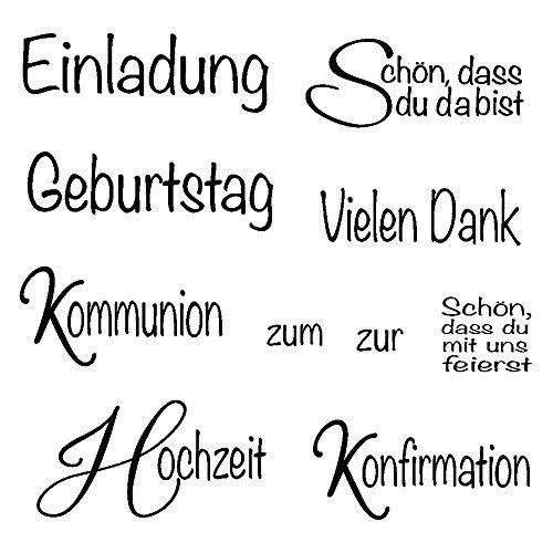 Rayher 59835000 Clear Stamp gelegenheid 1, 96,5 x 91 x 3,2 mm