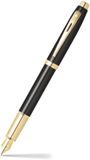 Sheaffer Vulpen - 100 E9322 - M - Glanzend zwart met goudkleurig gepolijste afwerking