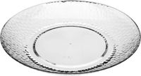 Secret de Gourmet onbreekbare diner borden - kunststof - gehamderde stijl - transparant - Dia 27 cm