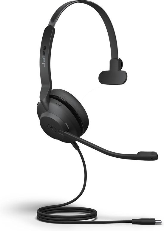 Jabra Evolve2 30 MS Mono - Headset - USB-C - Bedraad - Zwart