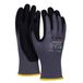 DONAU SAFETY Flex-Dotted Handschoenen, werkhandschoenen met anti-slip handgreep, noppen, maat 08/M, 1 paar, grijs-zwart/monteurshandschoenen, nitrilcoating, licht oliebestendig, nylon