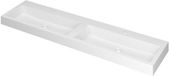 Wastafel INK Momento Dubbele Wastafel Mat Wit Polystone 1800x450x90 mm