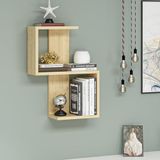 Sapphire Wandplank, 29,8 x 60 x 16,4 cm, 100% melamine gecoat, deeltjesbord, 18 mm dik, multifunctioneel hangrek voor country en moderne decoratie