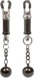 CalExotics Weighted Twist Nipple Clamps - Bondage / SM Nipple clamps Zilver