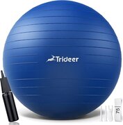 trideer - extra sterke yoga bal - Blauw 68-75 cm - Met Pomp - gymnastiekbal, pilatesbal, zitbal voor kantoor, balans, yoga, fitness bal, zwangerschapsbal, balansstoel in de sportschool, thuis of op kantoor