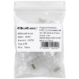 Qoltec RJ45 Modular Connector | CAT5e | UTP | Gold-plated contacts | 10 pieces