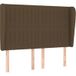 Tête de lit tissu marron foncé 147x23x118/128 cm