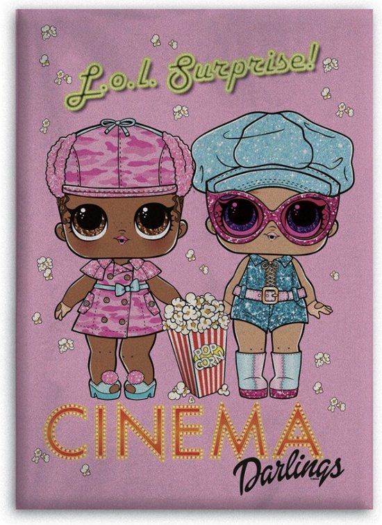 L.O.L. Surprise! Fleecedeken Junior - Donkerroze - 140 x 100 cm