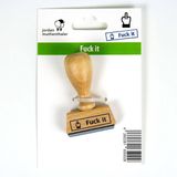 Merkloos Fuck It inkt stempel - Bruin - 4 x 2 x 6.5 cm