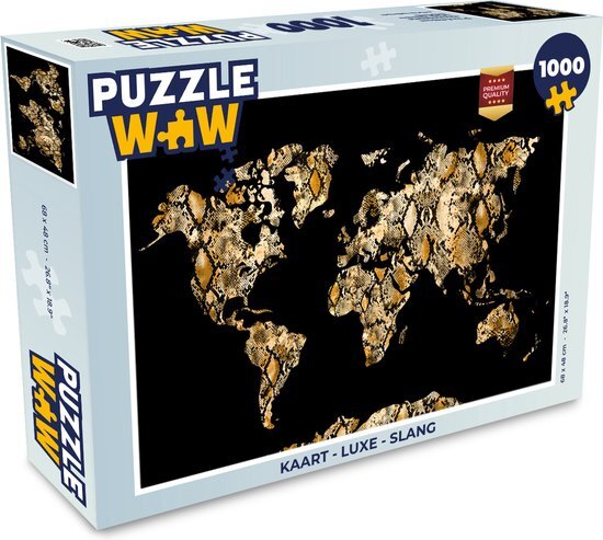 MuchoWow Puzzel Kaart - Luxe - Slang - Legpuzzel - Puzzel 1000 stukjes volwassenen