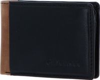 CHIEMSEE Leer portemonnee Houston RFID Mini Wallet Black / Cognac noir brun