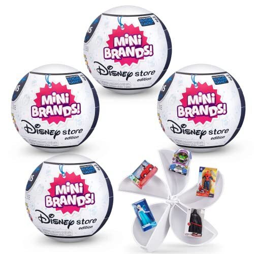 5 SURPRISE Mini Merken Disney Store Serie 1 Mystery Capsule Verzamelspeelgoed (4 Pack)