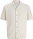 JACK & JONES George knit resort slim fit heren polo katoenmengsel met polo kraag - wit (cloud dancer)