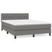 vidaXL Boxspringbed met matras, donkergrijs, 140x200 cm, gestoffeerd