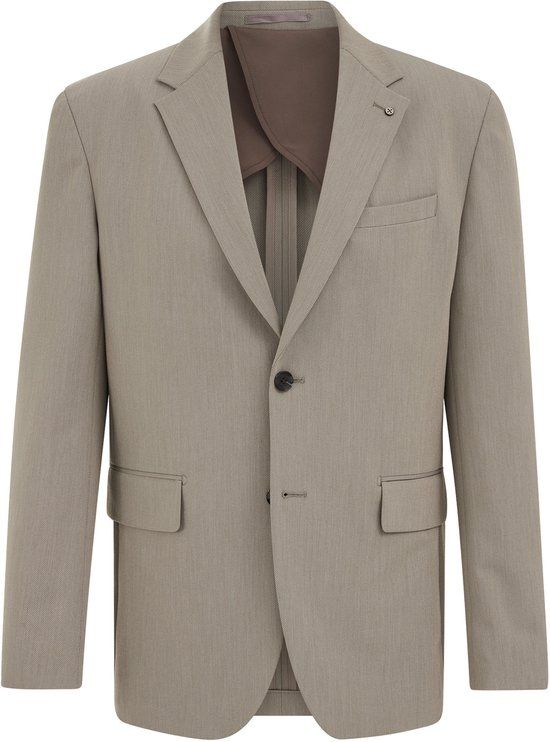 WE Fashion Heren slim fit blazer van twill met stretch