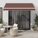 Maison Exclusive - Parasol électrique avec éclairage LED et capteur, 3 x 2,5 mètres, marron