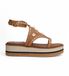 Alpe Sandales compensées en cuir marron Kenia Femme Taille 37