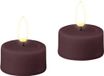 DELUXE HOMEART Bougie LED Vlam Echt Violet Ø4cm x 1.5cm 2 stuks Théières