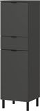 Germania 1982-547 GW-Arcena kast van grafiet met metalen poten, 34 x 120 x 34 cm