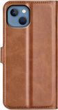 Casecentive Leren Wallet case met sluiting iPhone 14 Plus bruin