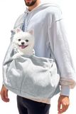 Famanu – Hondendraagdoek, hondenschoudertas tot 7,5 kg, grijs Snuggle Sling hond
