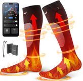 VEVOR Verwarmde Sokken Unisex, 5000 Mah Batterijgevoed, Oplaadbare Verwarmde Sokken met 4 Warmtestanden, Voetwarmer met App-Bediening, Ideaal voor Buiten, Kamperen, Hiken, Maat L