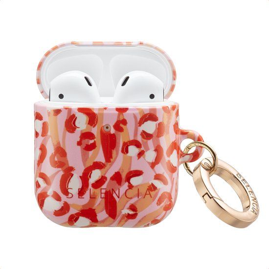 Selencia Case - Hoesje geschikt voor AirPods 1 / 2 - Wild Spots Lipstick