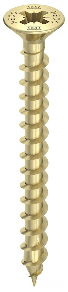 HECO TOPIX-Plus Spaanplaatschroef 4x45mm Platkop Verzinkt Voldraad PZD 2 (500 stuks)