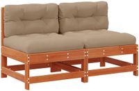 vidaXL Fauteuil de jardin central en pin massif brun lavé