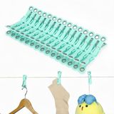 Cozary 30 stuks wasknijpers met haken, kunststof clothes pegs, stabiel met ronde gaten, markante wasknijpers voor ondergoed, broeken, T-shirts, sokken, pluche speelgoed
