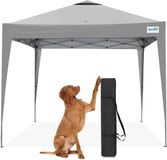 Merkloos Paviljoen - Tuinpaviljoen - Partytent - Tuintent - Pop-up Kliksysteem - Licht Grijs