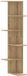 vidaXL Hoekwandschap 36,5x36,5x140 cm bewerkt hout artisanaal eiken