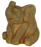 Classic Home and Garden Cement Buddies plantenbak voor binnen of buiten met afvoergat, olifant, klein, roestbruin, 16,5 cm