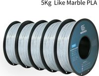 PLA filament imprimante 3D - 1,75 mm - Bobine de 5 kg - Longueur 343 mètres - Tolérance dimensionnelle ±0,03 mm - Convient pour FDM/FFF - Gris marbre