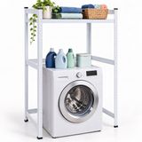 Merkloos Relaxdays Wasmachine rek - 120 x 90 x 60 cm - wit