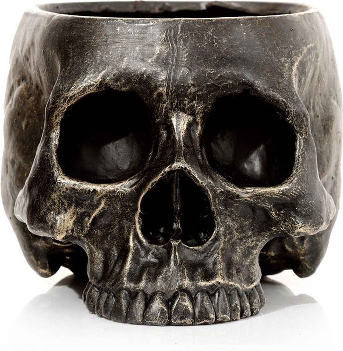 Puckator Skull Plantenpot - Zwart/Bruin/Grijs - Kunststof