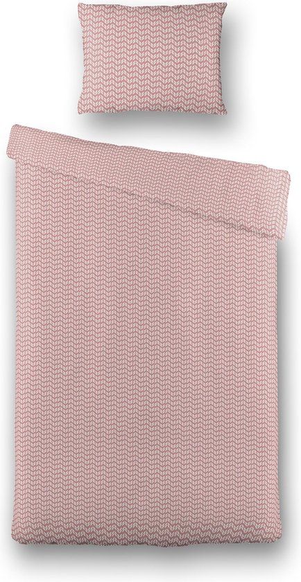 Byrklund Rice & Shine Dekbedovertrek - Eenpersoons - Roze - 140x220/230 cm