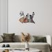 Stijlvol decoratief metalen wandaccessoire, 51,5 x 42,5 cm, duurzaam 1,2 mm metaal en 3 mm hout, perfect voor woondecoratie en moderne interieurs