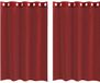 vidaXL - Gordijnen - voile - met - doorvoertules - 2 - st - wijnrood