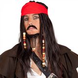 Boland Pruik Tobias met bandana, snor en baard