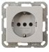 GIRA 0188 26 Wandcontactdoos met randaarde Inzetstuk System 55, Standaard 55, E2, Event, Event Clear, Event Opaque, Esprit, ClassiX Aluminium 1 stuk(s)