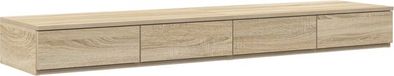 vidaXL Bedlades Sonoma Eiken 135 x 36,5 x 16,5 cm Bewerkt Hout