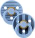 Bibs Fopspeen Latex Studio Pin Sky Blue Mix Size 1 (2-Pack)