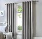Fusion - Sorbonne - 100% Katoen Paar Ooggordijnen - 66" Breedte x 90" Drop (168 x 229cm) in Zilver